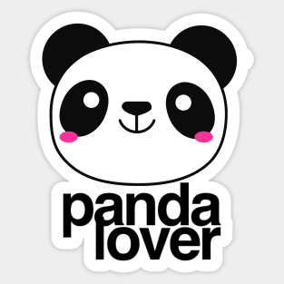 Panda Lover sweet cute panda face Sticker